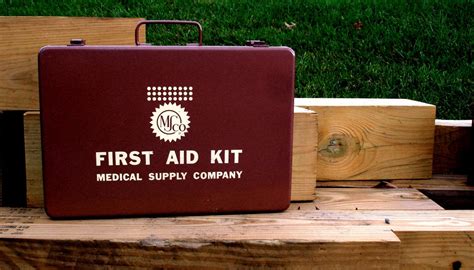 how to restore vintage metal first aid boxes|DIY Lunchbox First Aid Kit .